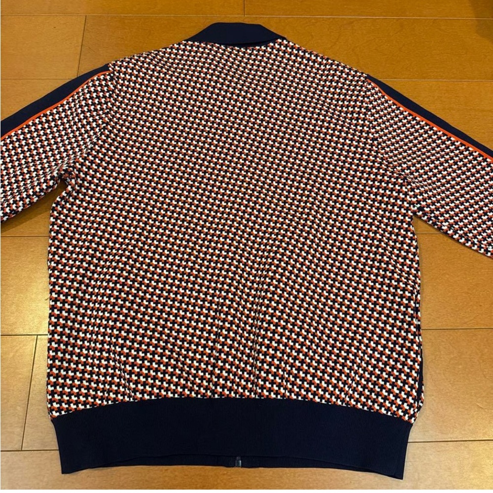 NWOT! Zara Men’s Navy and Red Retro Geometric Jacquard Knit Tracksuit - Size L - Picture 5 of 9